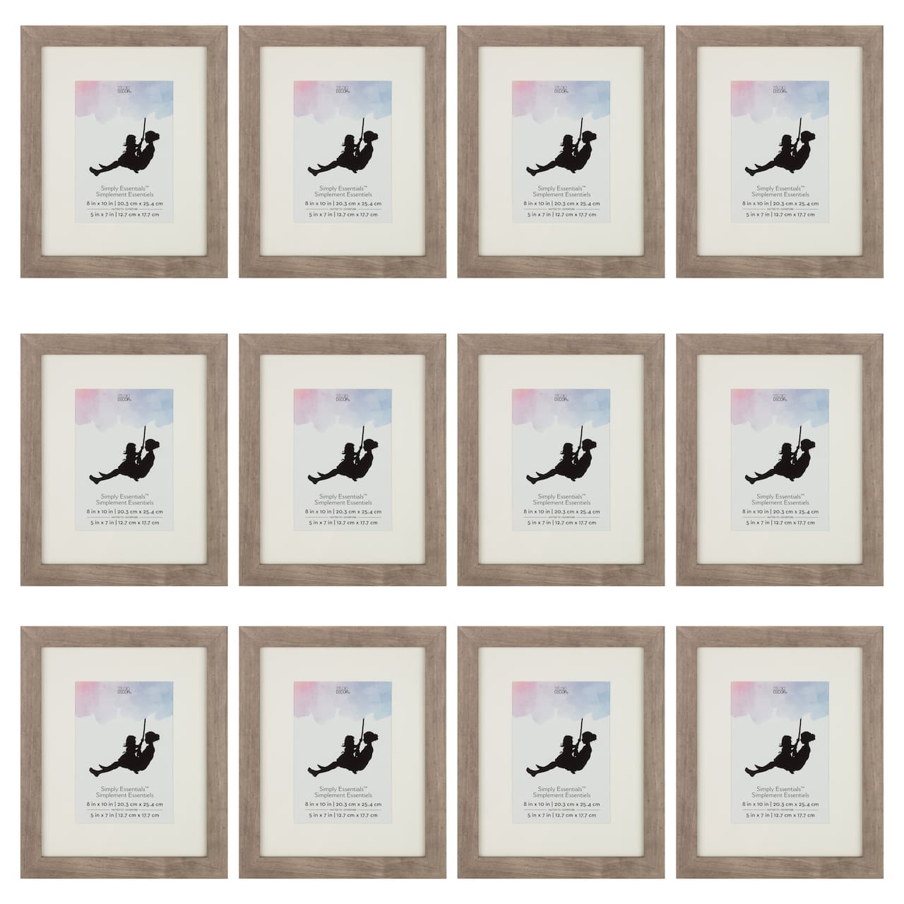 12 Pack: Griege Frame with Mat, Simply Essentials™ by Studio Décor®